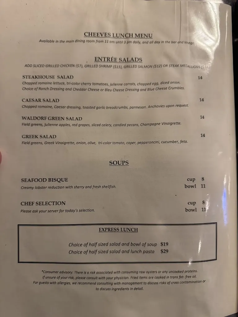 Menu_Cheeves Brothers Steakhouse_Temple, TX_image_old_1