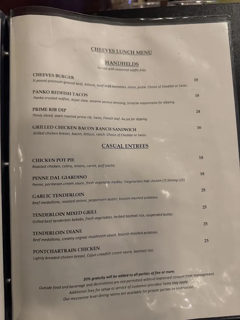 Menu_Cheeves Brothers Steakhouse_Temple, TX_image_old_2