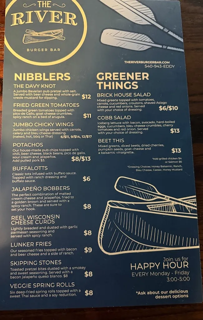 Menu_The River_Waynesboro, VA_image_old_1