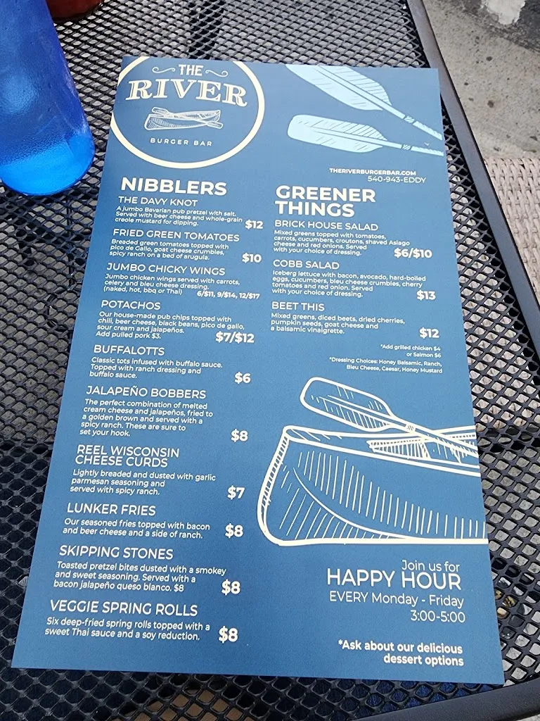 Menu_The River_Waynesboro, VA_image_old_2