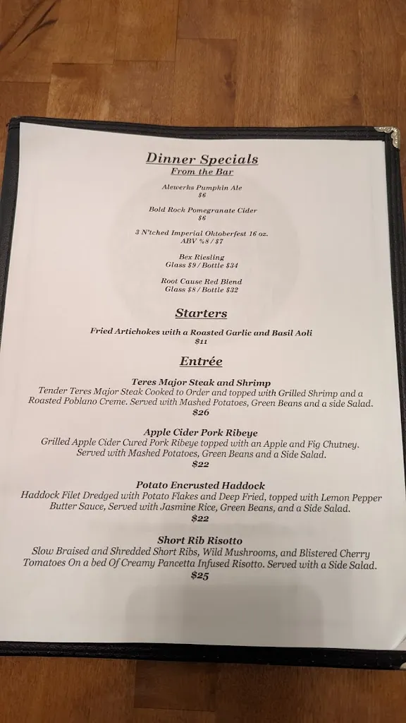 Menu_The Green Leaf Grill_Waynesboro, VA_image_old_2