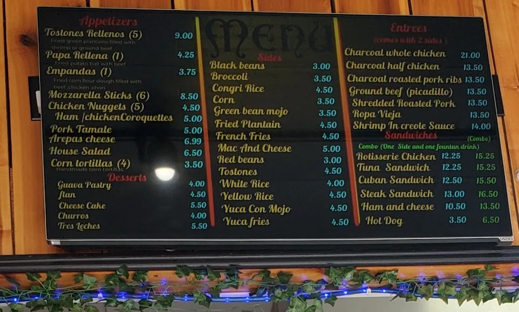 Menu_A Taste of Cuba_Waynesboro, VA_image_old_1