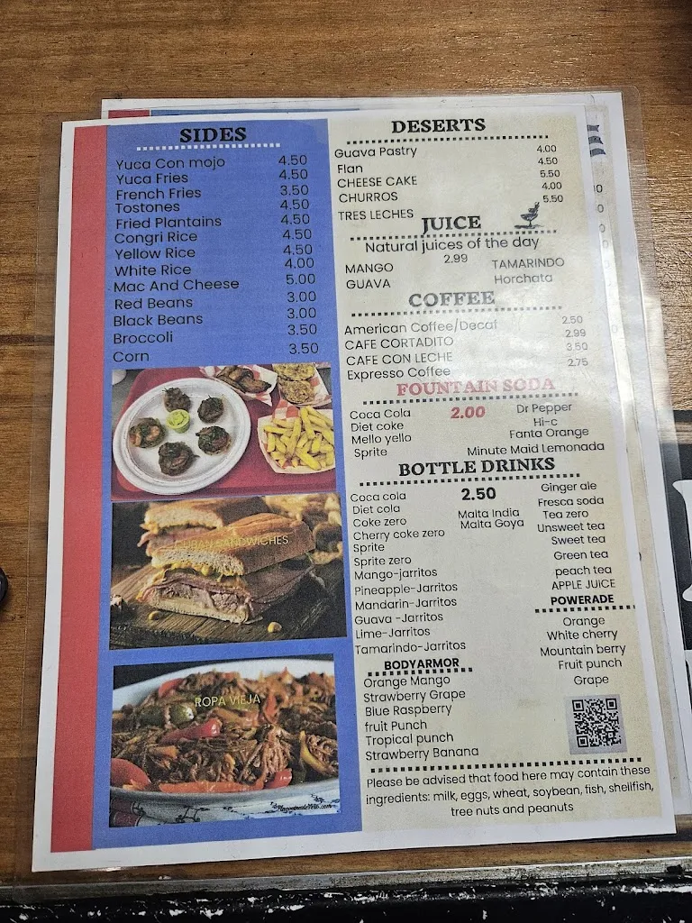 Menu_A Taste of Cuba_Waynesboro, VA_image_old_2