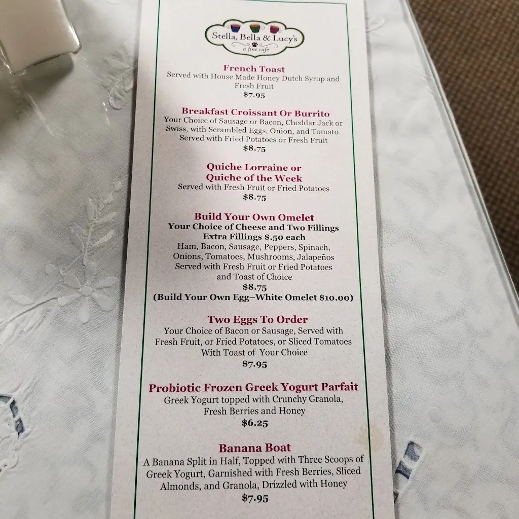 Menu_Stella Bella & Lucy's_Waynesboro, VA_image_old_1