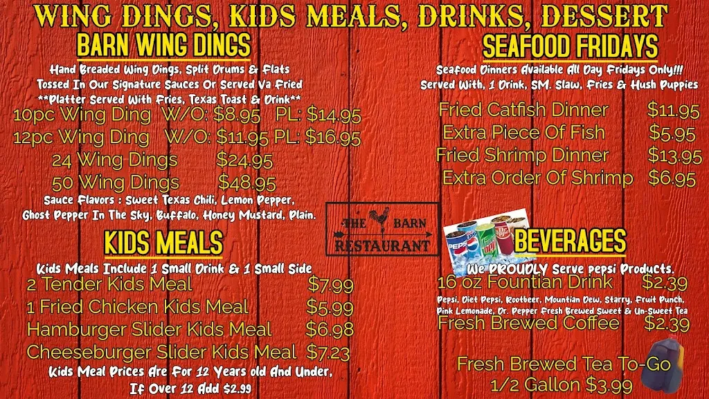 Menu_The Barn Restaurant_Waynesboro, VA_image_old_2