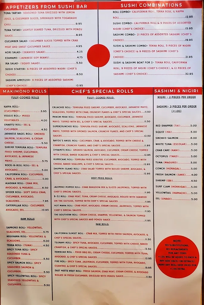 Menu_Phnom Penh Fusion_Bayou La Batre, AL_image_old_3