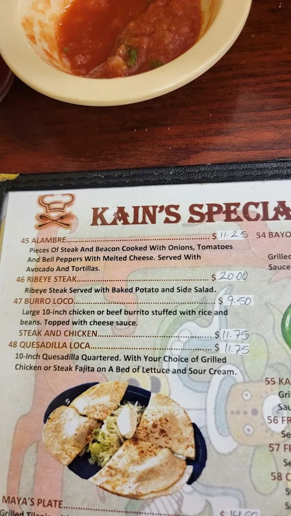 Menu_Kains Mexican Grill_Bayou La Batre, AL_image_old_1