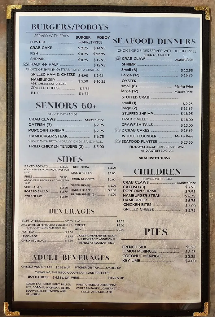 Menu_Lighthouse Restaurant_Irvington, AL_image_old_1
