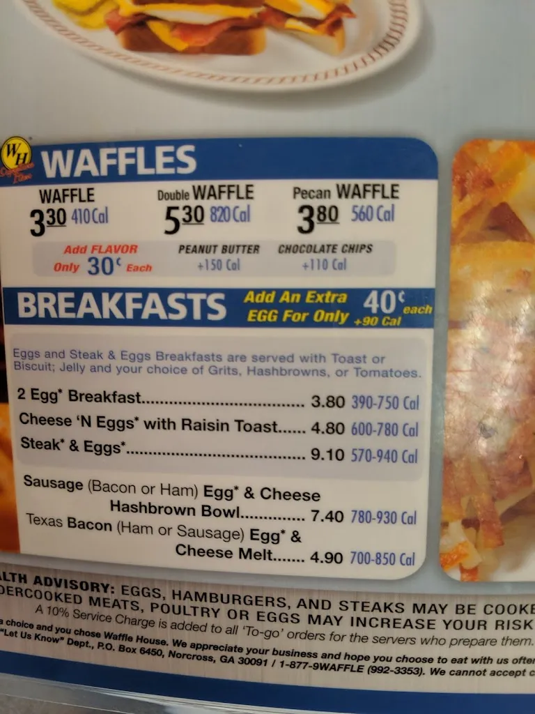 Menu_Waffle House_Bayou La Batre, AL_image_old_1