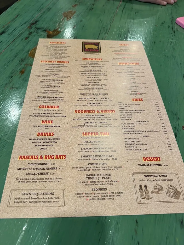 Menu_SAW’s Soul Kitchen_Birmingham, AL_image_old_1