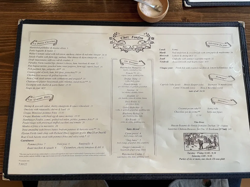 Menu_Chez Fonfon_Birmingham, AL_image_old_2