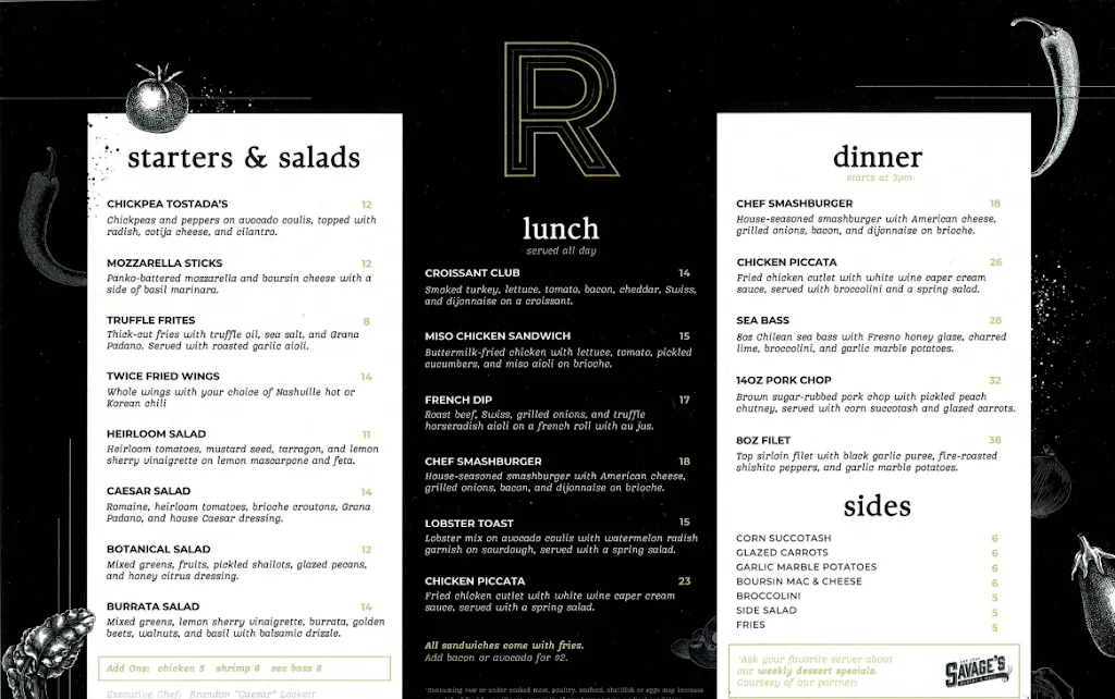 Menu_The Refinery_Birmingham, AL_image_old_2