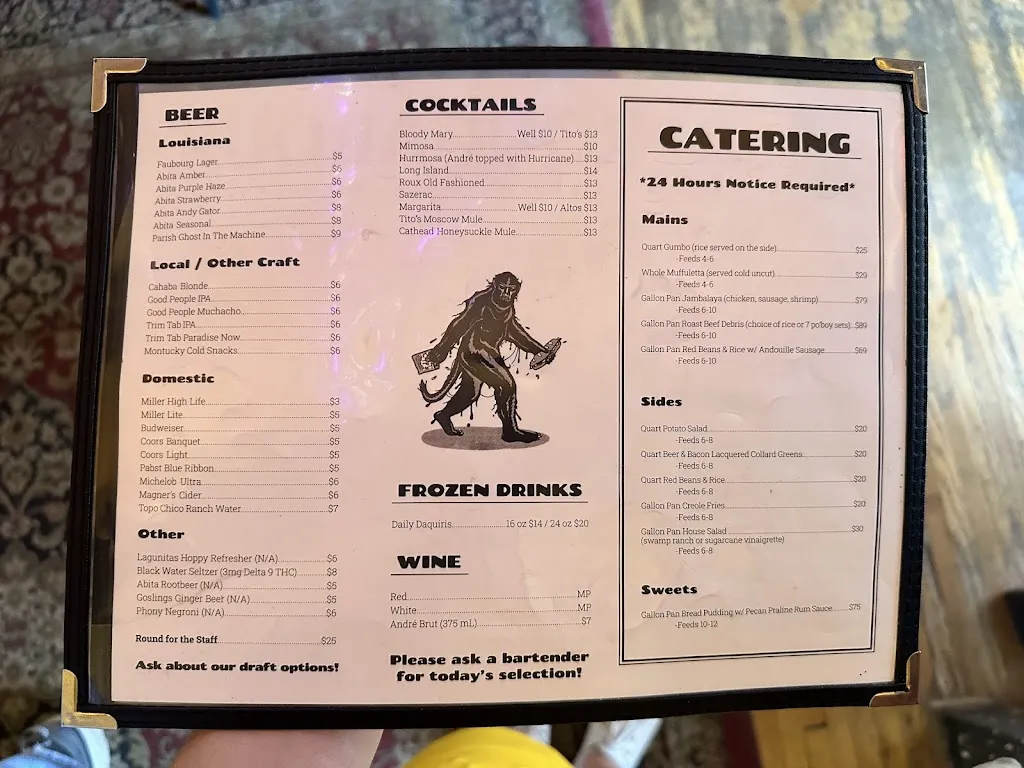 Menu_The Rougaroux_Birmingham, AL_image_old_1
