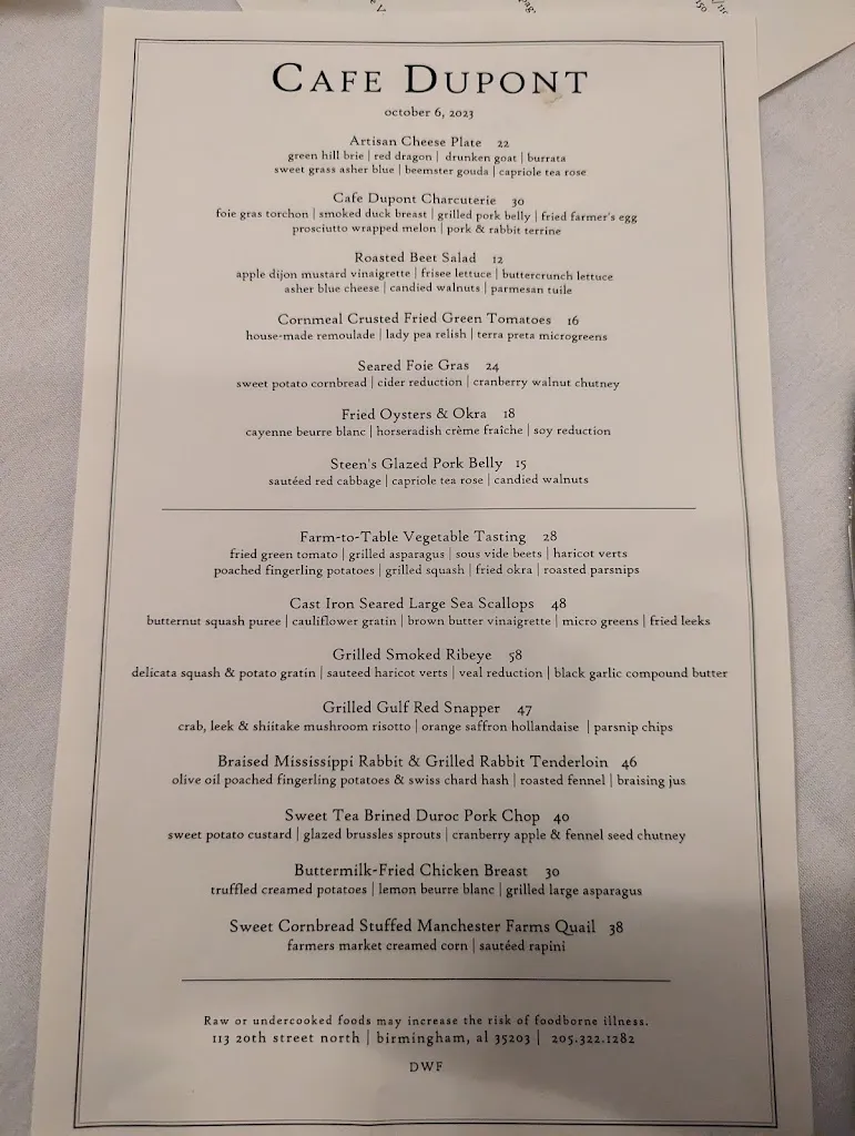 Menu_Cafe Dupont_Birmingham, AL_image_old_1