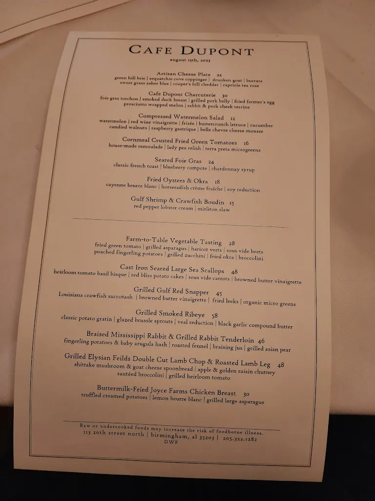Menu_Cafe Dupont_Birmingham, AL_image_old_2