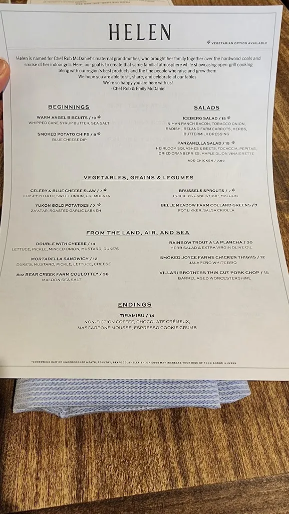 Menu_Helen_Birmingham, AL_image_old_2
