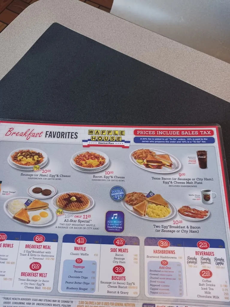 Menu_Waffle House_Fairfield, AL_image_old_1