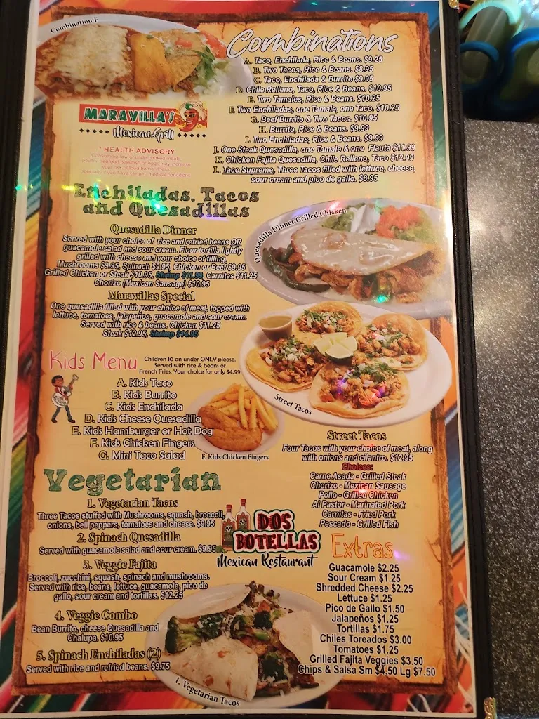 Menu_Maravilla's Mexican Grill_Adamsville, AL_image_old_2