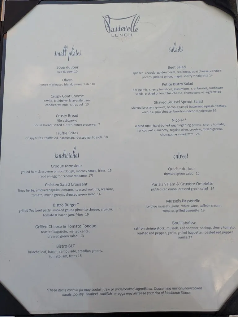 Menu_Passerelle Bistro_Greenville, SC_image_old_3