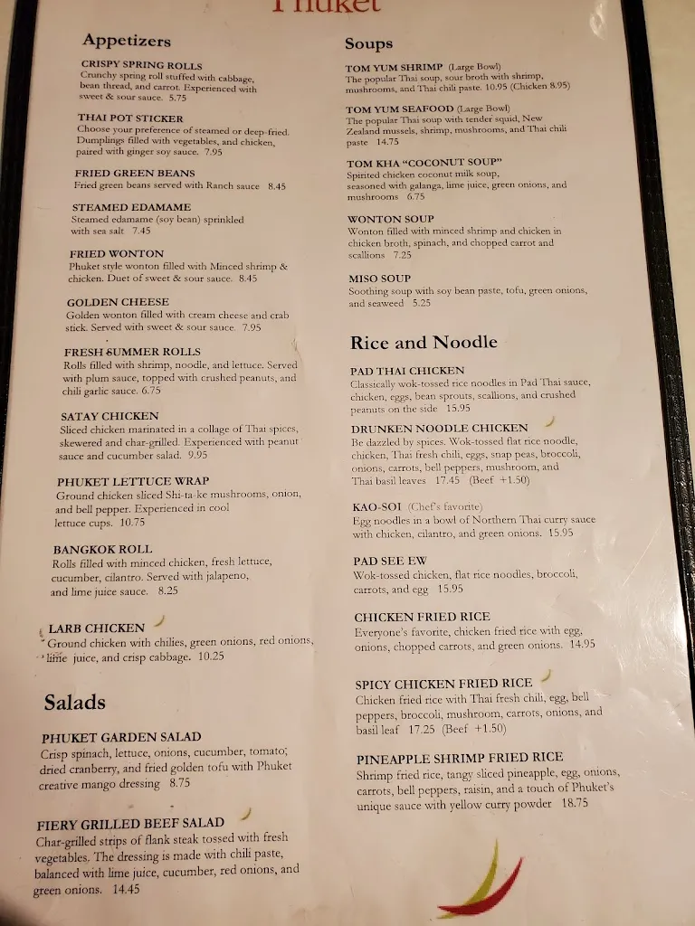 Menu_Phuket Thai Restaurant and Sushi_Huntsville, AL_image_old_2