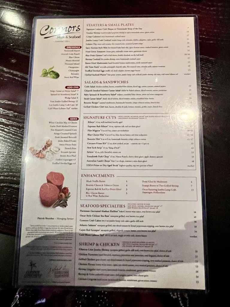 Menu_Connors Steak & Seafood_Huntsville, AL_image_old_3