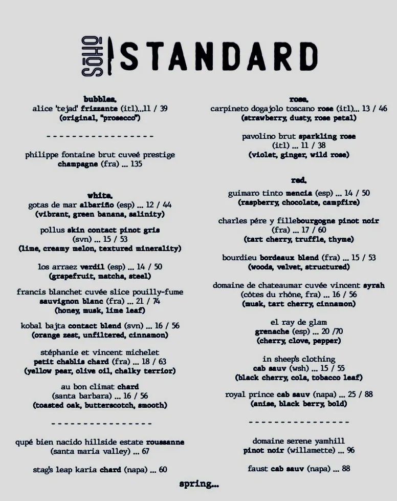 Menu_SoHo Standard_Homewood, AL_image_old_2