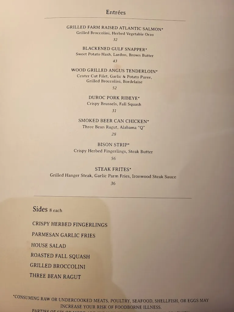 Menu_Ironwood Kitchen & Cocktails_Birmingham, AL_image_old_2