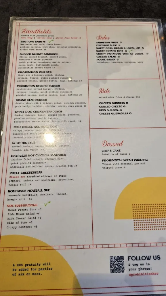 Menu_Prohibition Rooftop Bar & Grill_Madison, AL_image_old_3