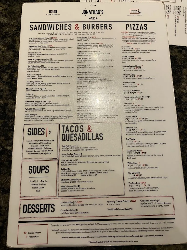 Menu_Jonathan's Grille_8184 Hwy 72 W, Madison_image_old_1