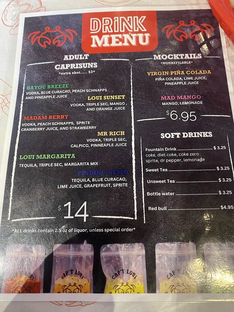 Menu_Cap't Loui_Madison, AL_image_old_1