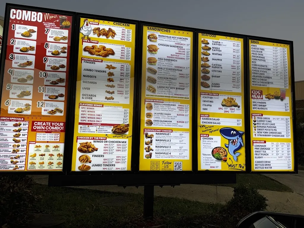 Menu_Jaws Hot Chicken and Seafood Weibel_Midfield, AL_image_old_2
