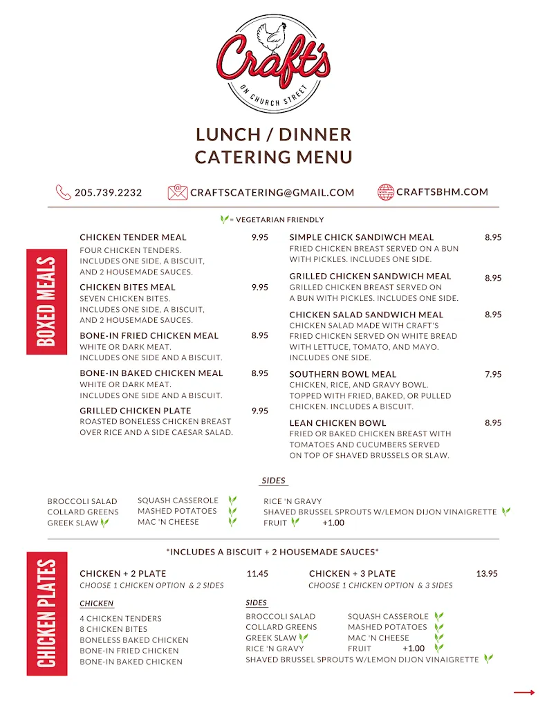 Menu_Craft's on Church Street_Mountain Brook, AL_image_old_3