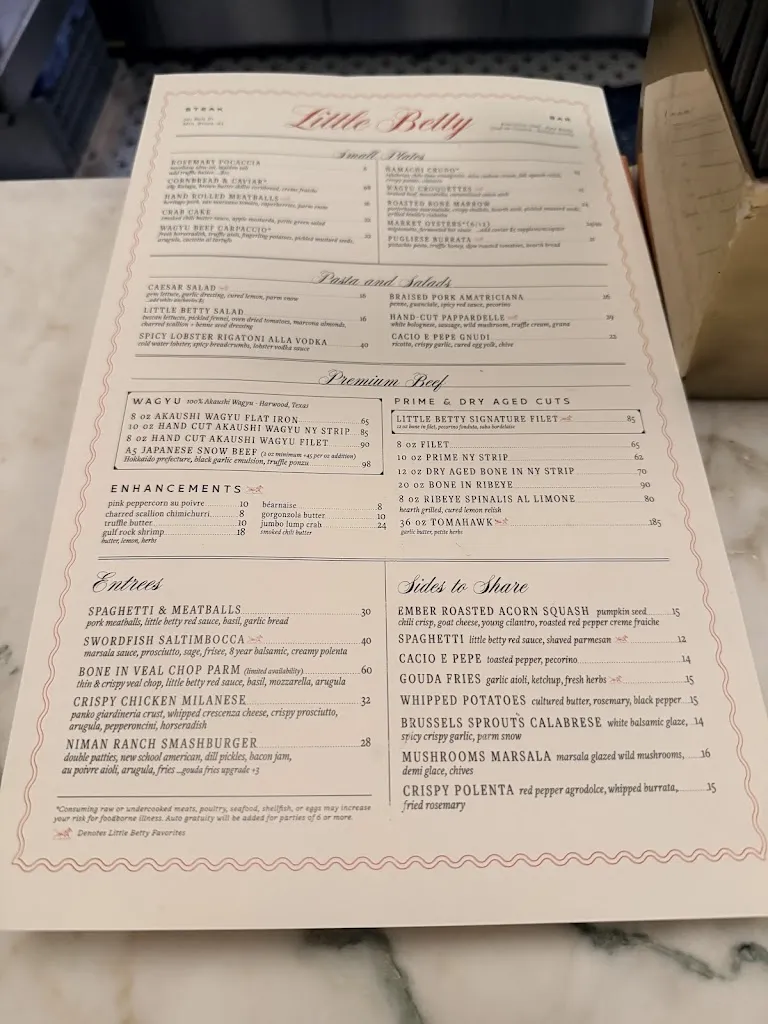 Menu_Little Betty Steak Bar_Mountain Brook, AL_image_old_3
