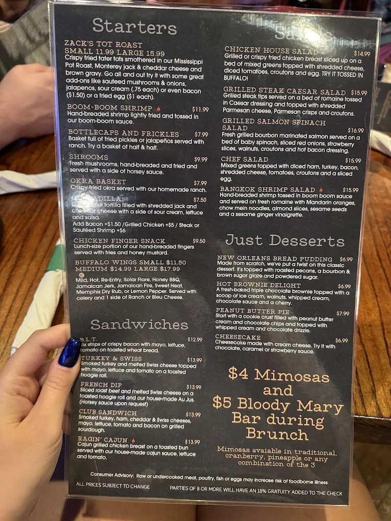 Menu_West End Grill_Huntsville, AL_image_old_2
