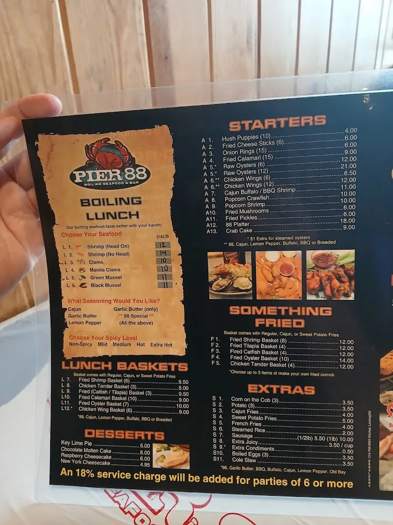 Menu_Pier 88 Boiling Seafood & Bar_Huntsville, AL_image_old_2