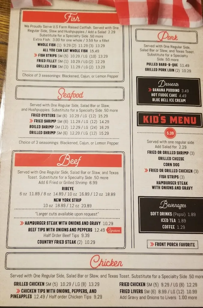 Menu_Front Porch_Sulligent, AL_image_old_3