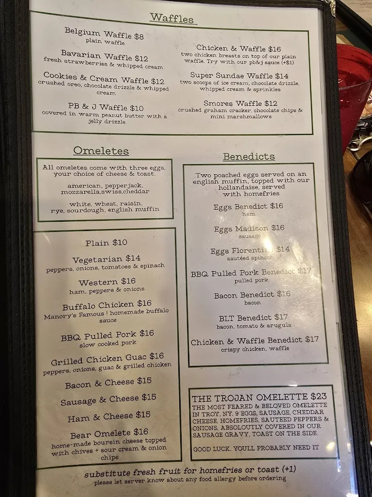 Menu_Manory's_Troy, NY_image_old_3
