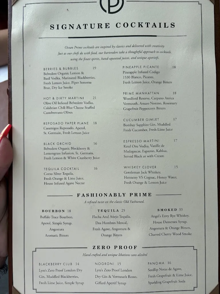 Menu_Ocean Prime Detroit_Troy, MI_image_old_1