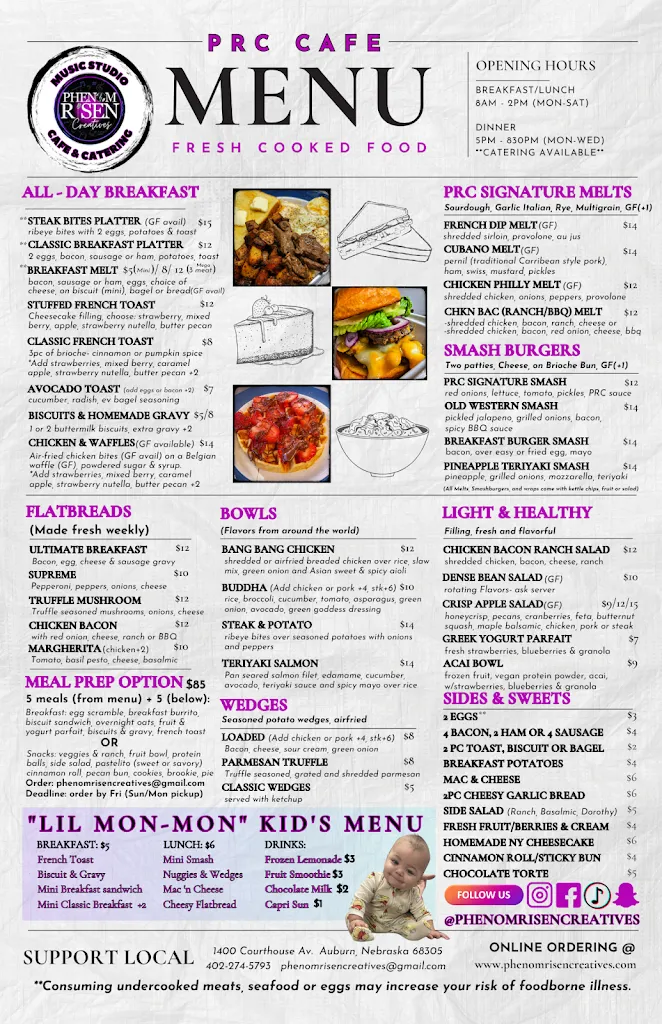 Menu_Phenom Risen Creatives_Auburn, NE_image_old_2
