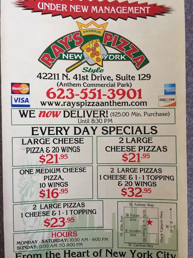 Menu_Ray's Pizza_Anthem, AZ_image_old_1