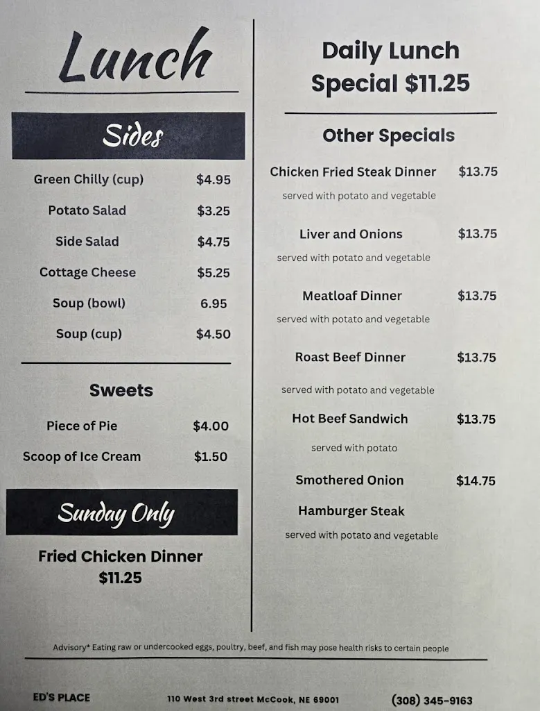 Menu_Ed's Place_McCook, NE_image_old_2