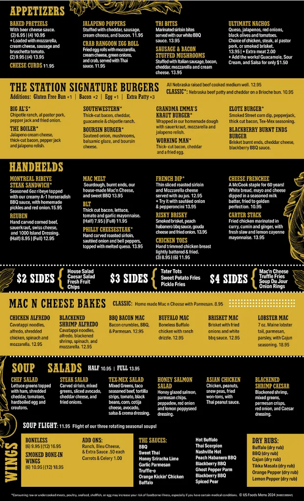 Menu_The Station Taphouse and Eatery_McCook, NE_image_old_1