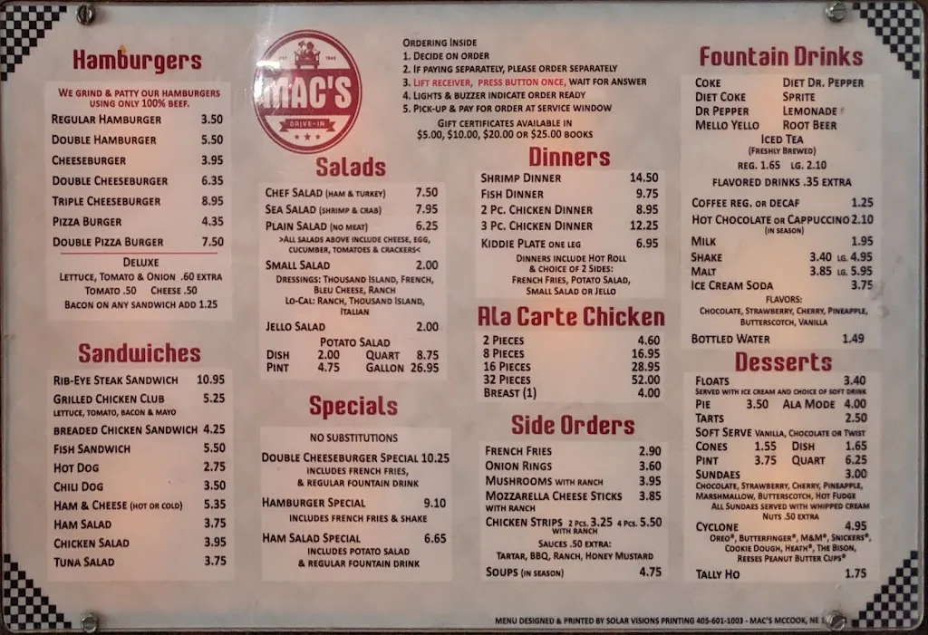 Menu_Mac's Drive-In_McCook, NE_image_old_1