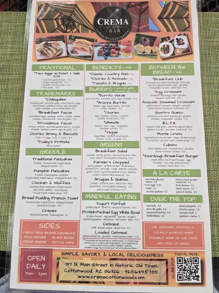 Menu_Crema Craft Kitchen_Cottonwood, AZ_image_old_1