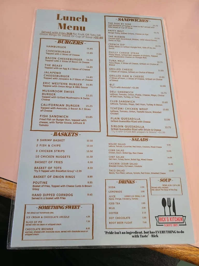 Menu_Rick's Kitchen_Yuma, AZ_image_old_2