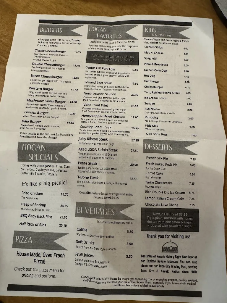 Menu_Hogan Restaurant_Tuba City, AZ_image_old_2