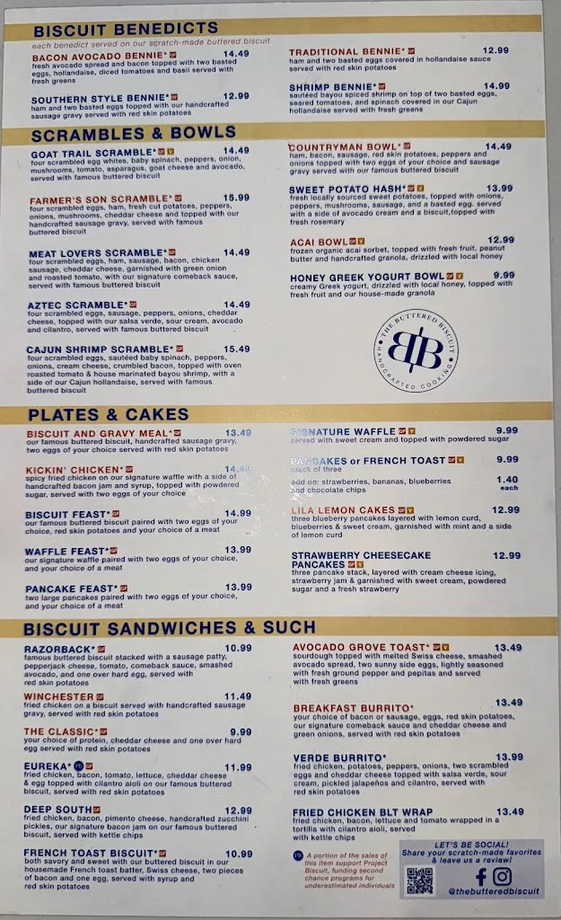 Menu_The Buttered Biscuit_Springdale, AR_image_old_1
