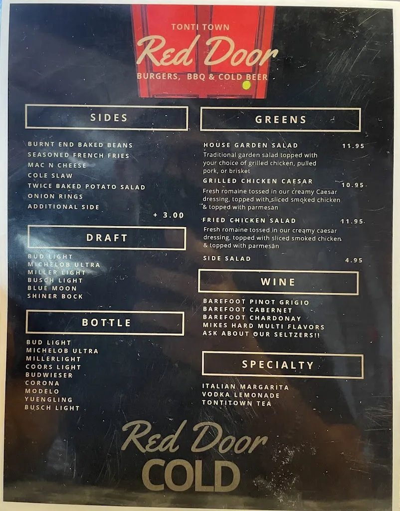 Menu_Red Door Bar & Grill_Springdale, AR_image_old_3