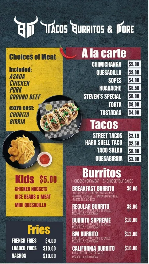 Menu_Boss Man Tacos Burritos & More_Springdale, AR_image_old_2