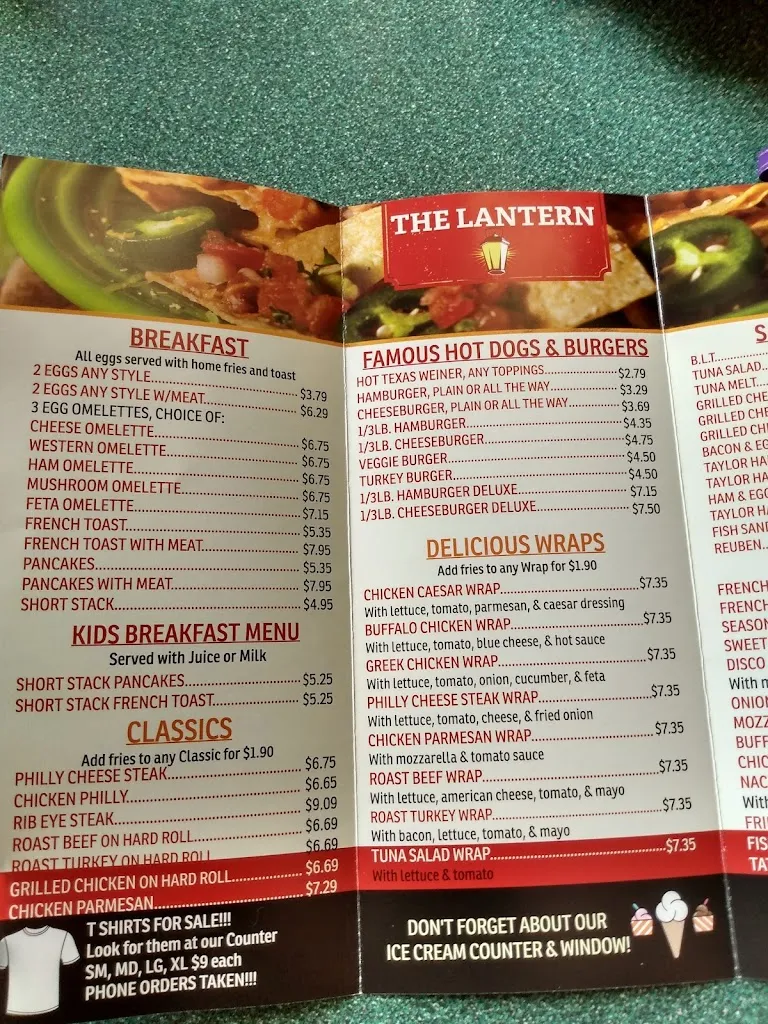 Menu_The Lantern_Haskell, NJ_image_old_1